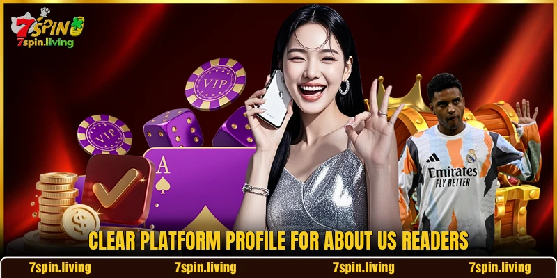 Clear platform profile for about us readers