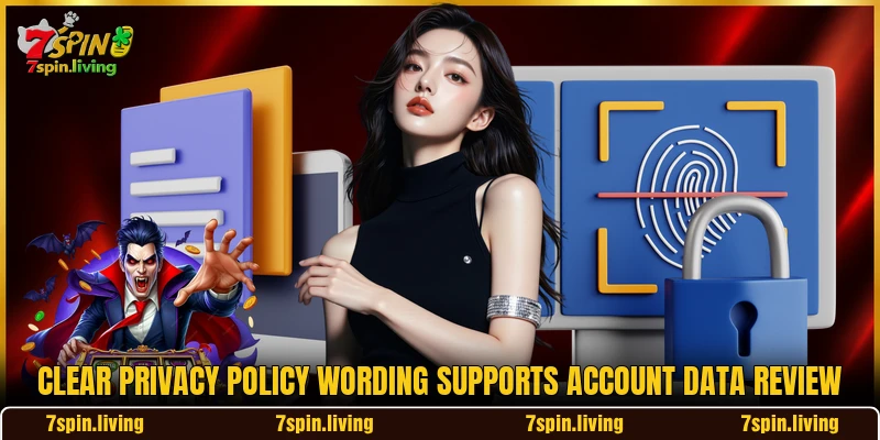 Clear privacy policy wording supports account data review