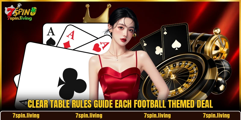 Clear table rules guide each football themed deal