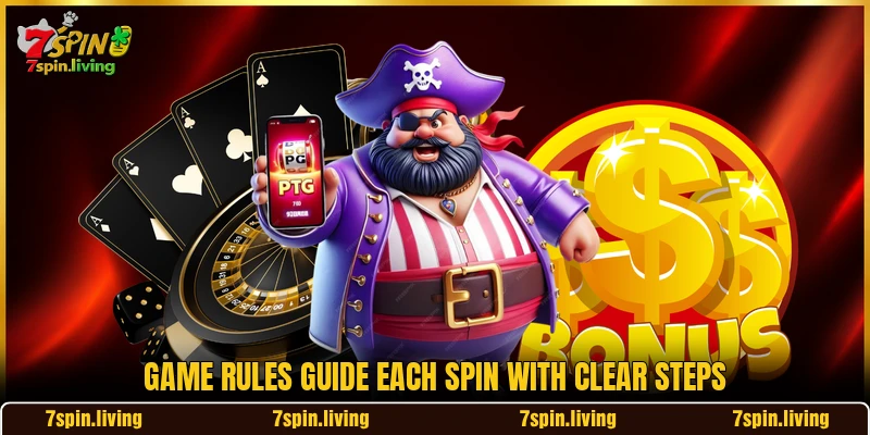Game rules guide each spin with clear steps