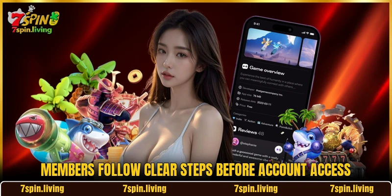 Members follow clear steps before account access