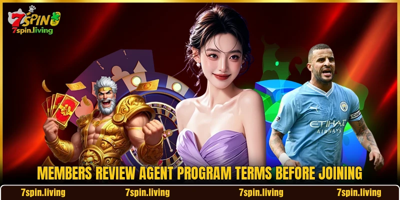 Members review agent program terms before joining