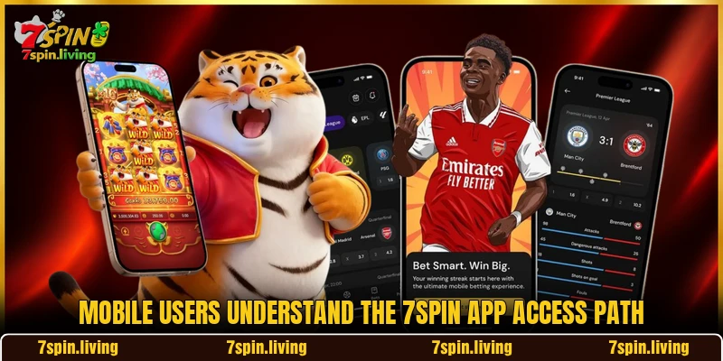 Mobile users understand the 7SPIN App access path
