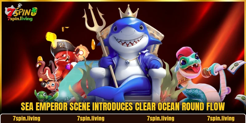 Sea Emperor scene introduces clear ocean round flow Sea Emperor scene introduces clear ocean round flow