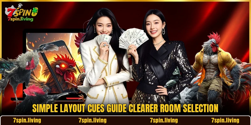 Simple layout cues guide clearer room selection Simple layout cues guide clearer room selection