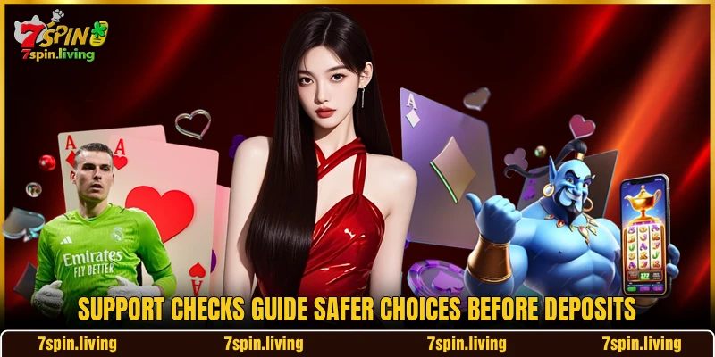 Support checks guide safer choices before deposits