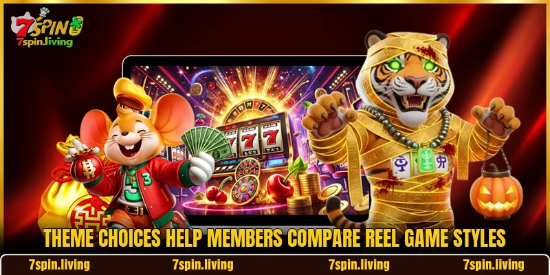 Theme choices help members compare reel game styles