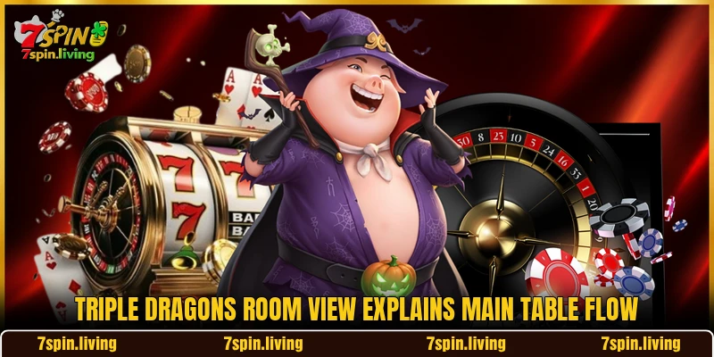 Triple Dragons room view explains main table flow